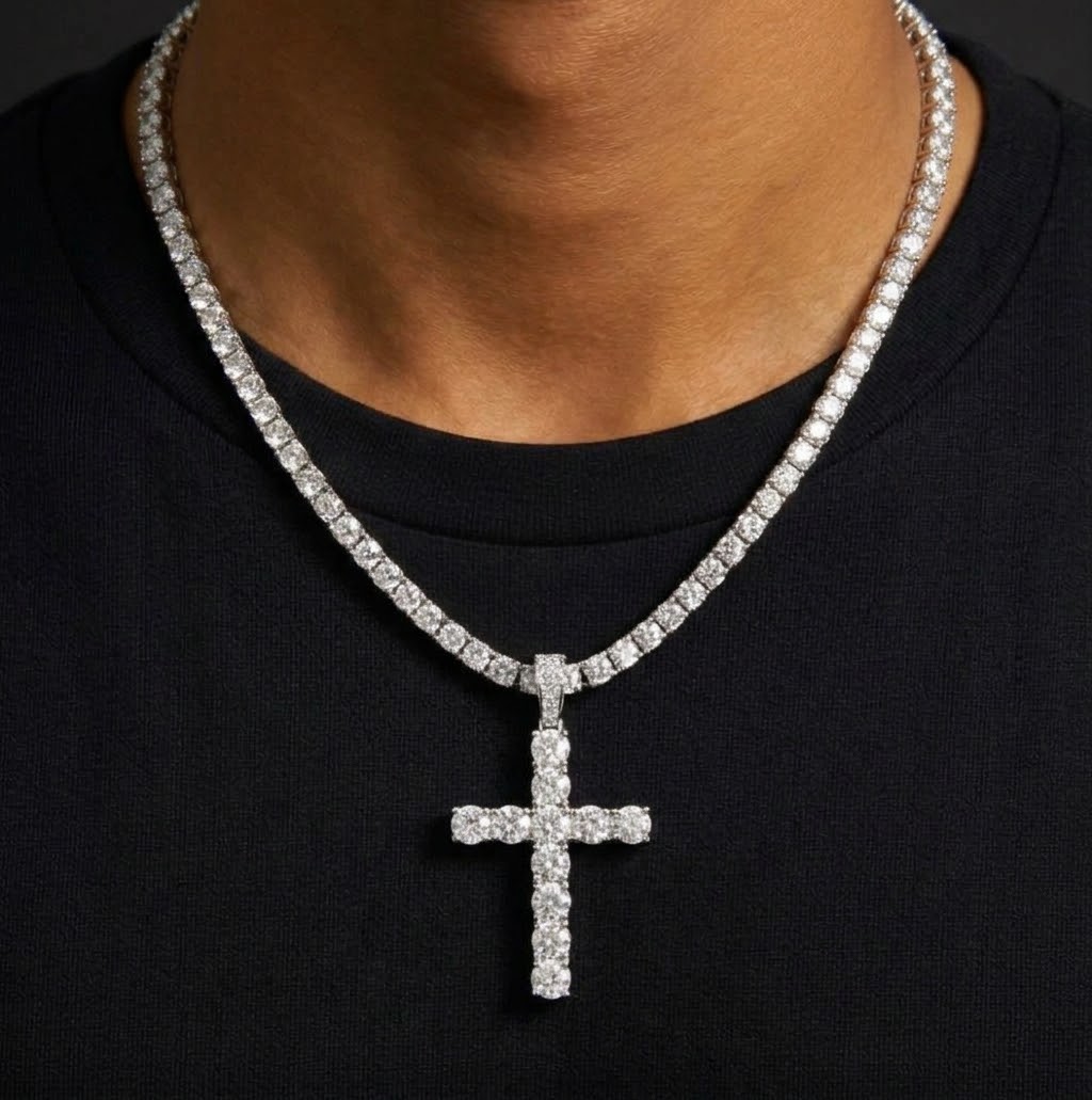 Cross Pendant Necklace – 4mm Chain, 20 & 24 Inch